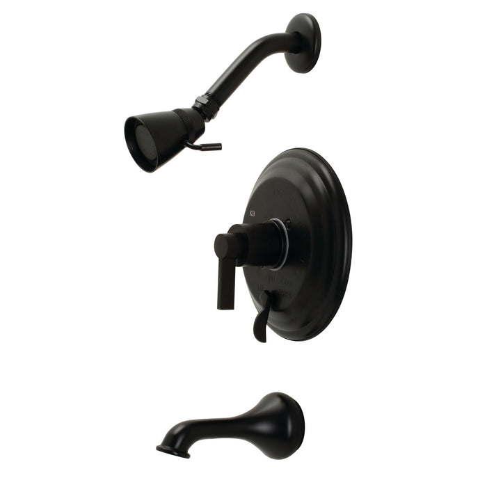 Kingston Tulare KB36300NDL - NuvoFusion Single-Handle Pressure Balanced Tub and Shower Faucet, Matte Black