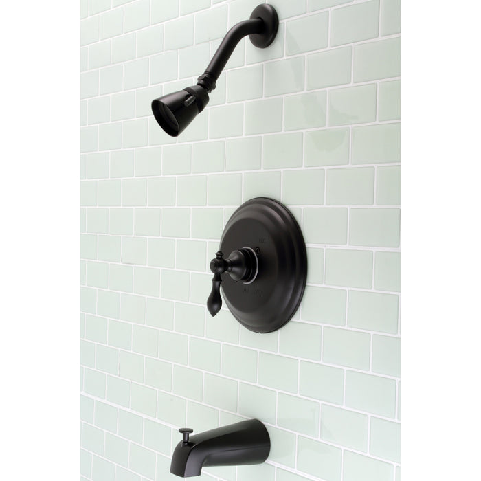 Kingston Heirloom KB3630ACL - American Classic Single-Handle Pressure Balanced Tub and Shower Faucet, Matte Black