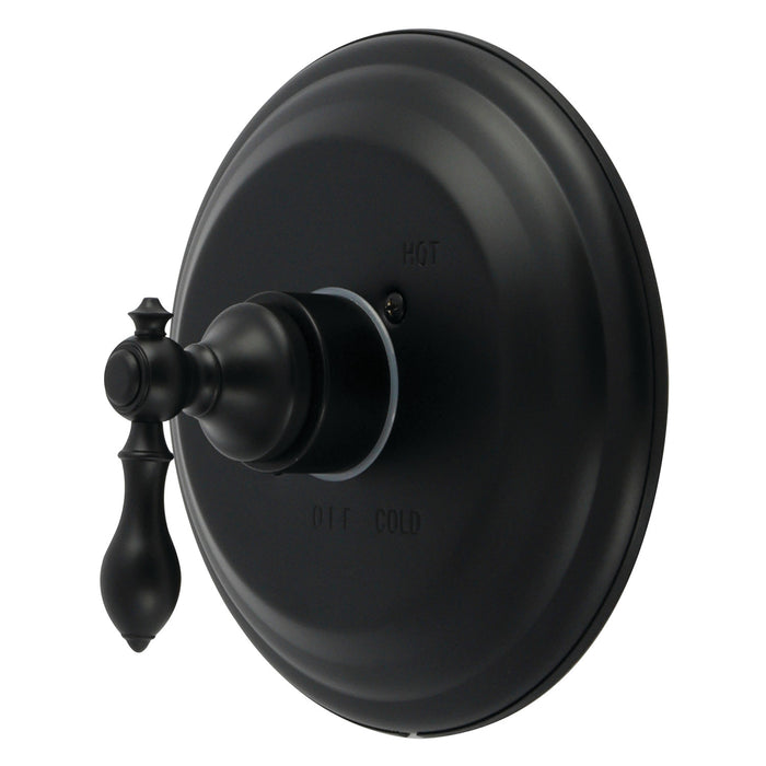 Kingston American Classic KB3630ACLE Single-Handle Pressure Balanced Shower Valve Trim Kit, Matte Black