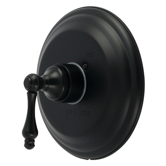 Kingston Restoration KB3630ALE Single-Handle Pressure Balanced Shower Valve Trim Kit, Matte Black