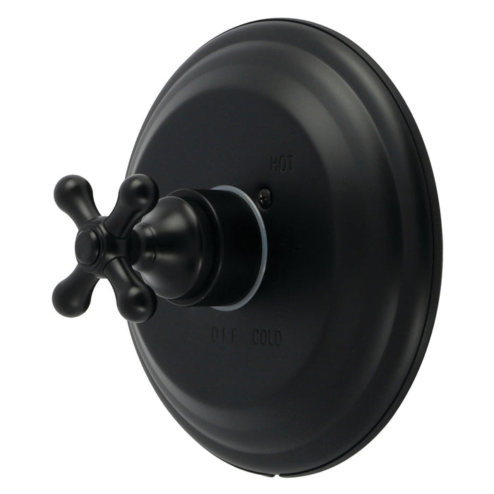 Kingston Restoration KB3630AXE Single-Handle Pressure Balanced Shower Valve Trim Kit, Matte Black