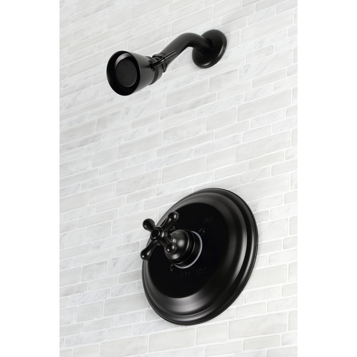 Kingston Heirloom KB3630AXSO - Restoration Single-Handle Pressure Balanced Shower Faucet, Matte Black