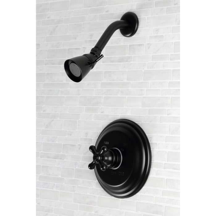Kingston Heirloom KB3630AXSO - Restoration Single-Handle Pressure Balanced Shower Faucet, Matte Black