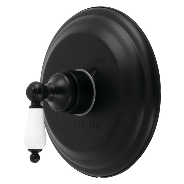 Kingston Restoration KB3630PLE Single-Handle Pressure Balanced Shower Valve Trim Kit, Matte Black