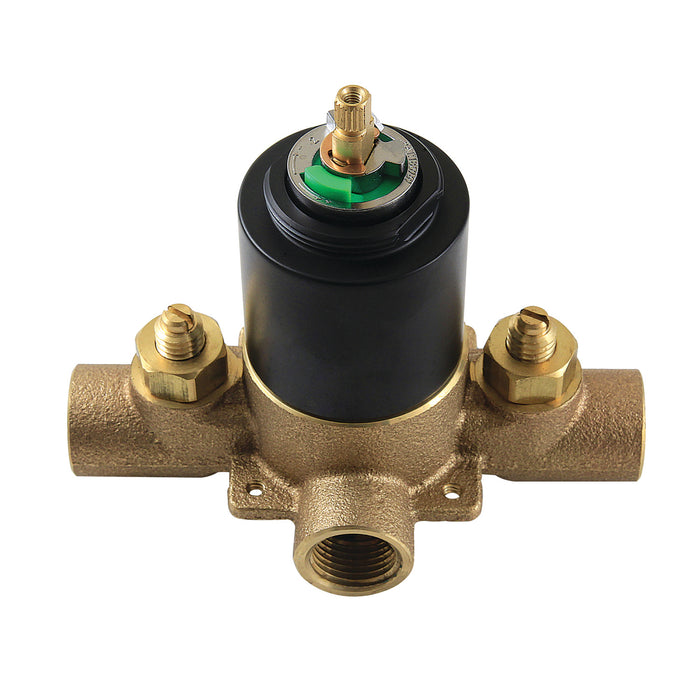 Kingston KB3630V Pressure Balanced Tub and Shower Valve, with Stops, Matte Black