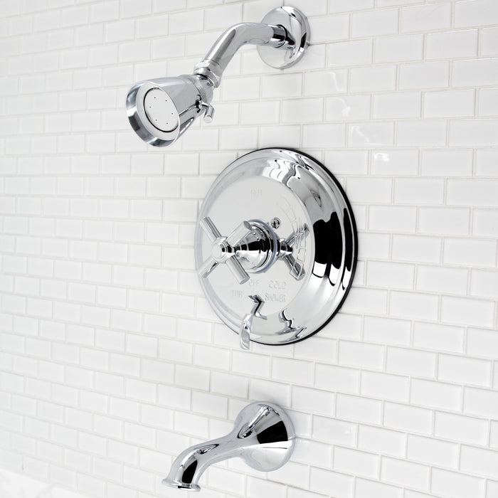 Kingston Tulare KB36310EX - Elinvar Single-Handle Pressure Balanced Tub and Shower Faucet, Polished Chrome