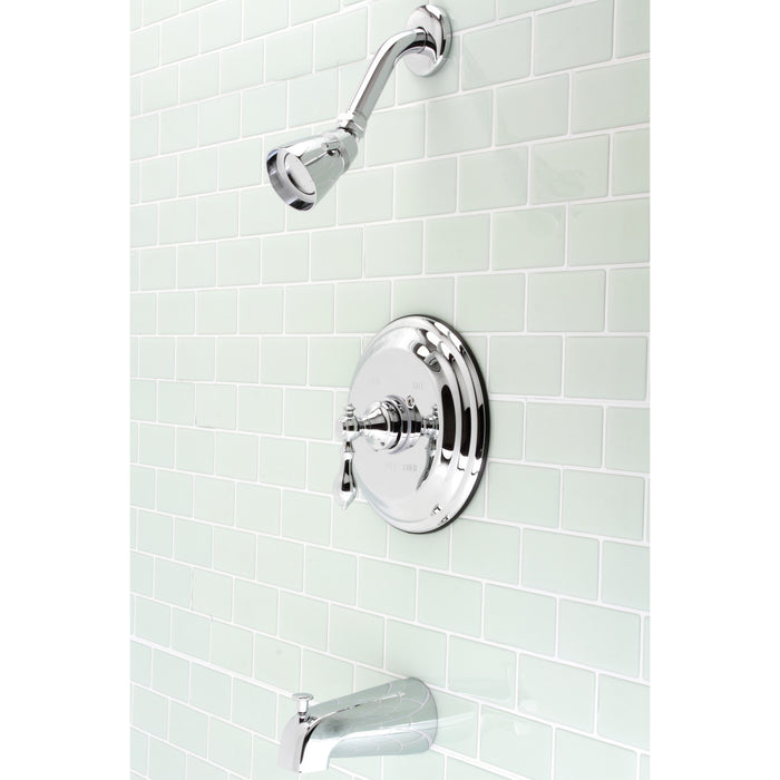 Kingston Heirloom KB3631ACL - American Classic Single-Handle Pressure Balanced Tub and Shower Faucet, Polished Chrome