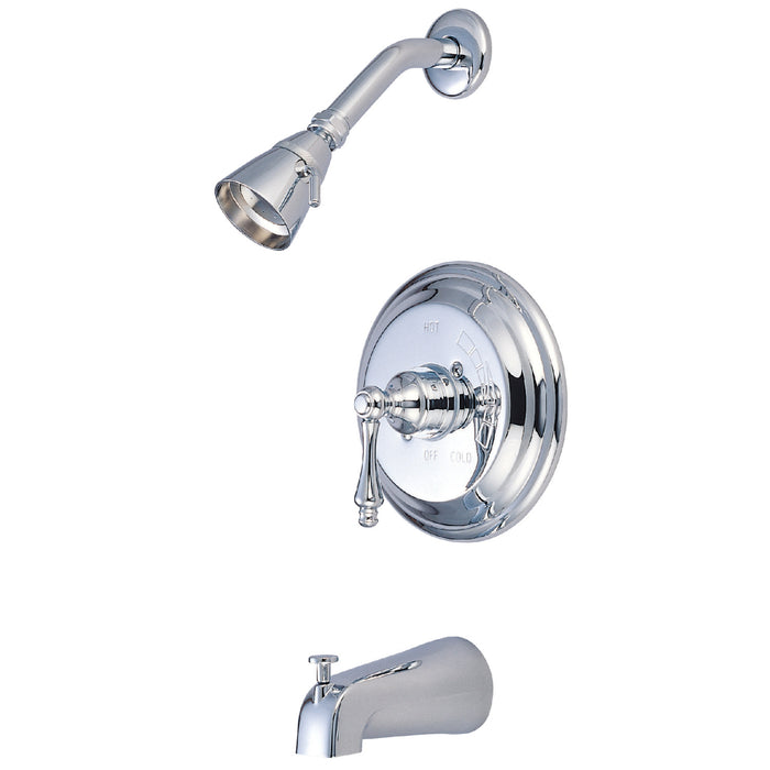 Kingston Heirloom KB3631AL - Restoration Single-Handle Pressure Balanced Tub and Shower Faucet, Polished Chrome