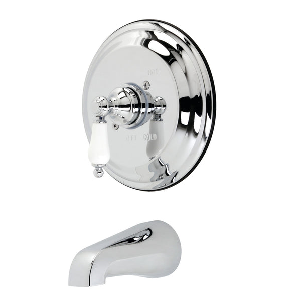 Kingston Messing Badewannen-Filler Mit Handbrause – Vintage-Design, Porzellan-Griffe, Chrom – Für Badewanne