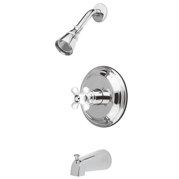 Kingston Heirloom KB3631PX - Restoration Single-Handle Pressure Balanced Tub and Shower Faucet, Polished Chrome