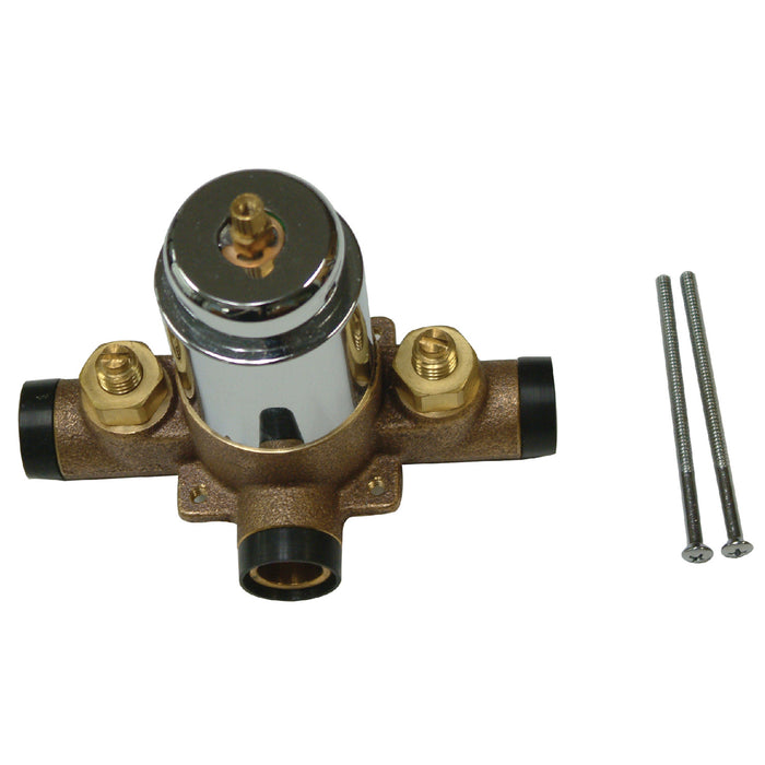 Kingston Plumbing Parts KB3631SWTV Pressure Balanced Tub and Shower Valve, CxC Swept, with Stops, Polished Chrome