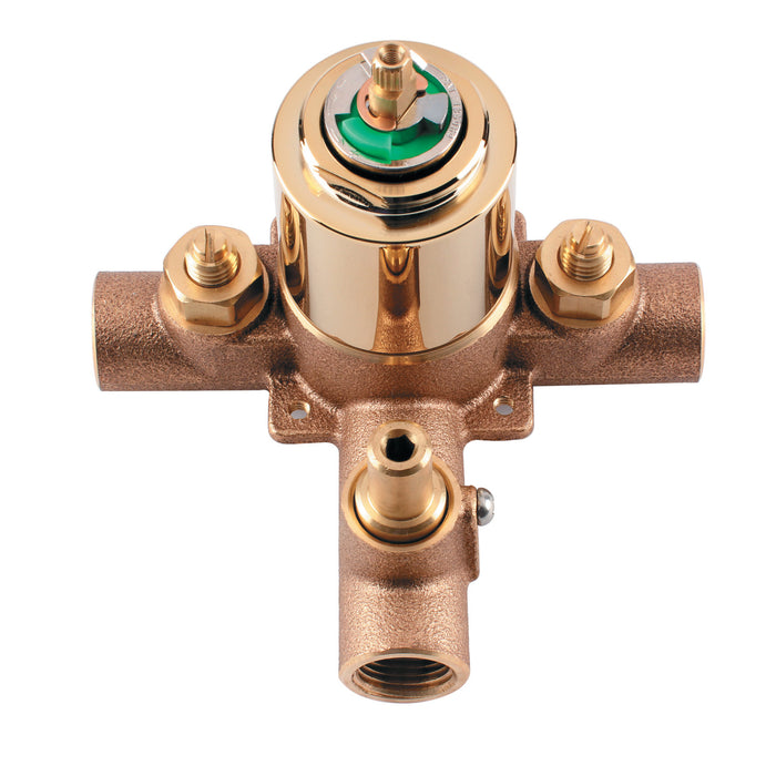 Kingston Restoration KB36320V Pressure Balanced Tub and Shower Valve, with Stops, Polished Brass