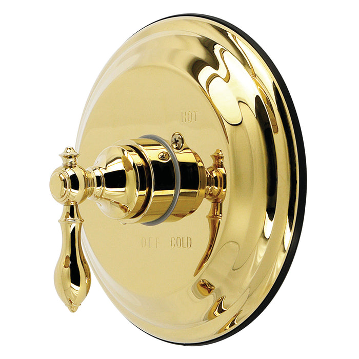 Kingston American Classic KB3632ACLE Single-Handle Pressure Balanced Shower Valve Trim Kit, Polished Brass