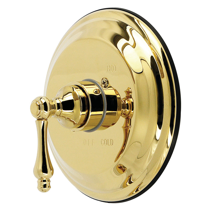 Kingston Restoration KB3632ALE Single-Handle Pressure Balanced Shower Valve Trim Kit, Polished Brass