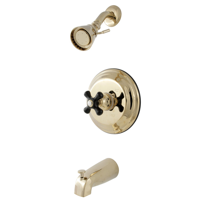 Kingston Heirloom KB3632PKX - Duchess Single-Handle Pressure Balanced Tub and Shower Faucet, Polished Brass