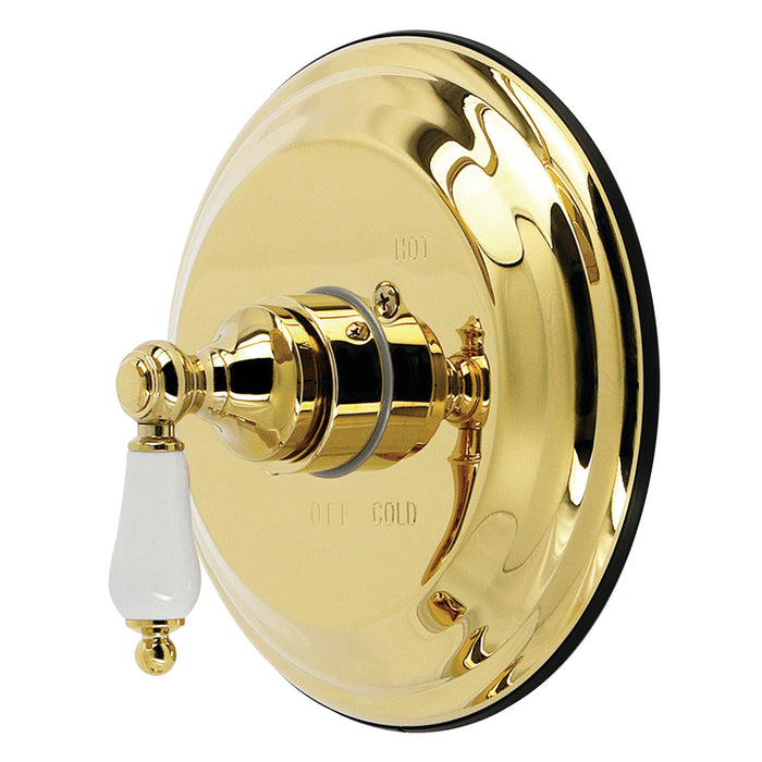 Kingston Restoration KB3632PLE Single-Handle Pressure Balanced Shower Valve Trim Kit, Polished Brass