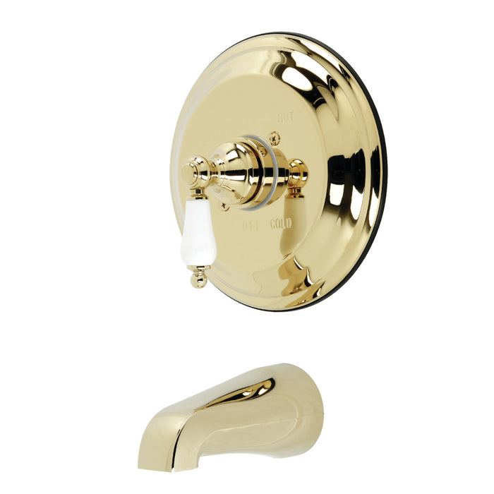 Kingston Heirloom KB3632PLTO - Vintage Single-Handle Pressure Balanced Tub Faucet, Polished Brass