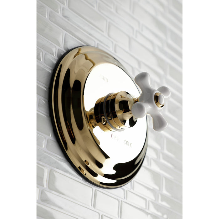 Kingston Heirloom KB3632PXTO - Vintage Single-Handle Pressure Balanced Tub Faucet, Polished Brass