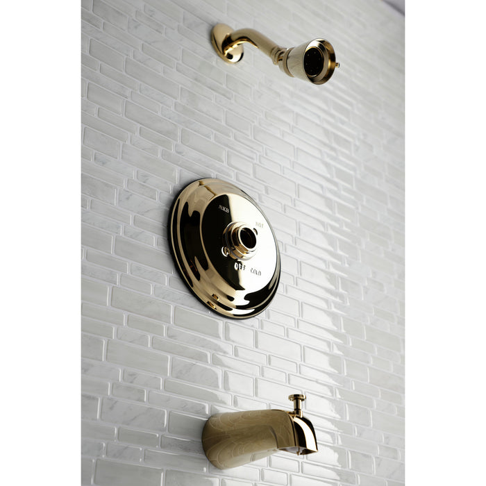 Kingston Heirloom KB3632TLH Pressure Balanced Tub and Shower Faucet, Trim Only without Handle, Polished Brass