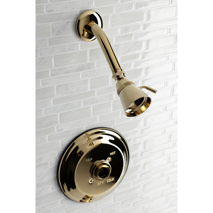 Kingston Tulare KB3632TSLH Single-Handle Pressure Balanced Shower Faucet, Trim Only without Handle, Polished Brass