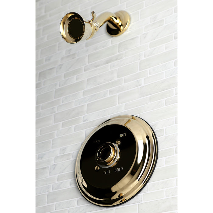 Kingston Tulare KB3632TSLH Single-Handle Pressure Balanced Shower Faucet, Trim Only without Handle, Polished Brass