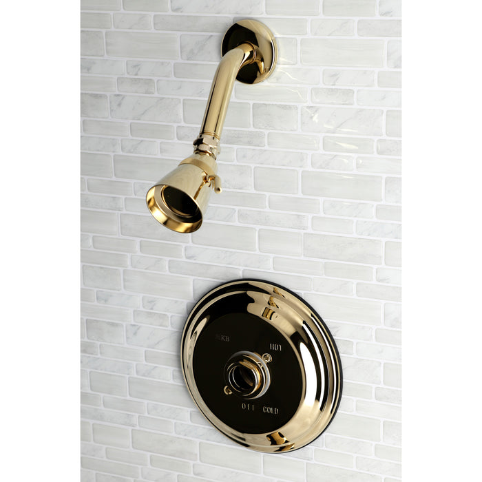 Kingston Tulare KB3632TSLH Single-Handle Pressure Balanced Shower Faucet, Trim Only without Handle, Polished Brass