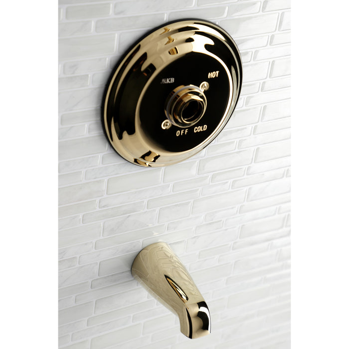 Kingston Heirloom KB3632TTLH Pressure Balanced Tub Faucet, Trim Only without Handle, Polished Brass