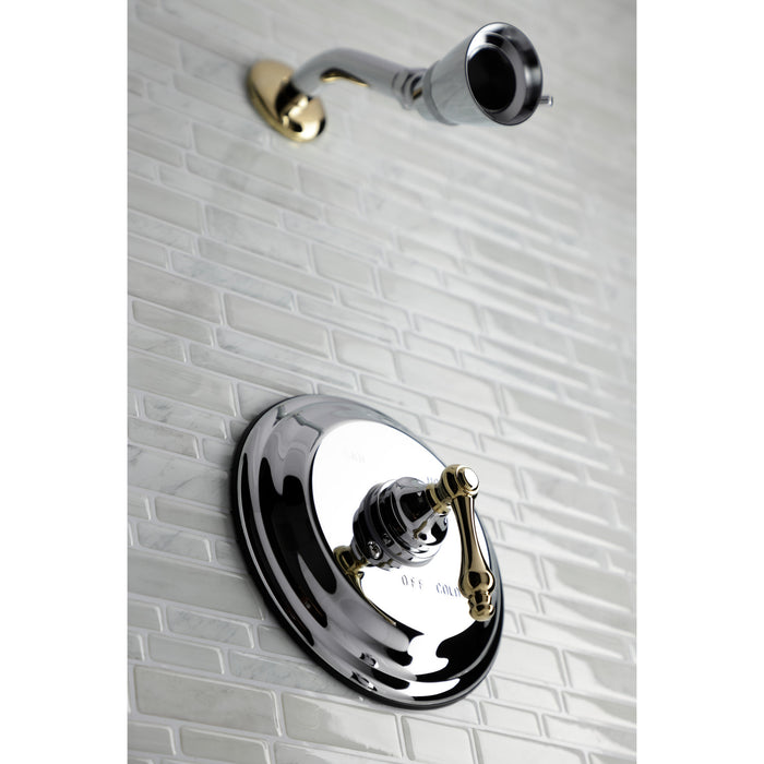 Kingston Heirloom KB3634ALSO - Restoration Single-Handle Pressure Balanced Shower Faucet, Polished Chrome/Polished Brass