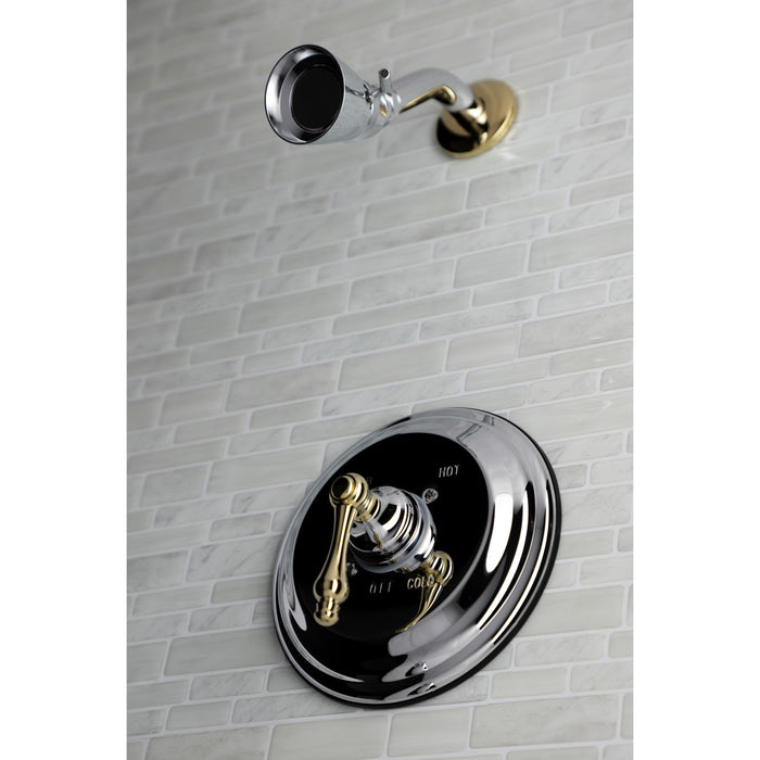 Kingston Heirloom KB3634ALSO - Restoration Single-Handle Pressure Balanced Shower Faucet, Polished Chrome/Polished Brass