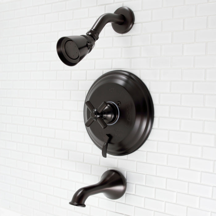 Kingston Tulare KB36350EX - Elinvar Single-Handle Pressure Balanced Tub and Shower Faucet, Oil Rubbed Bronze
