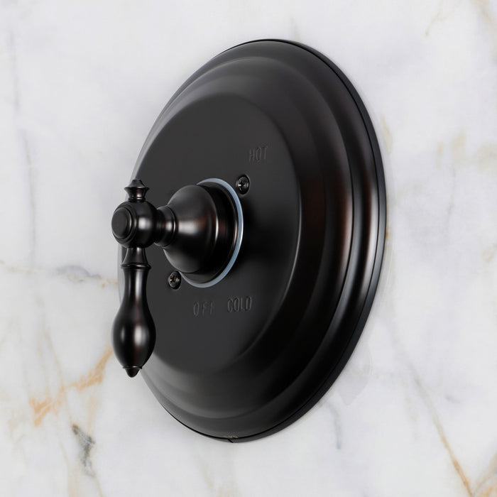 Kingston American Classic KB3635ACLE Single-Handle Pressure Balanced Shower Valve and Trim Set, Oil Rubbed Bronze (Valve Included)