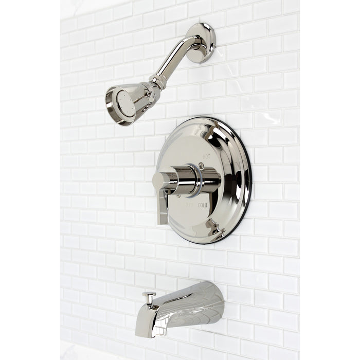 Kingston Tulare KB3636NDL - NuvoFusion Single-Handle Pressure Balanced Tub and Shower Faucet, Polished Nickel