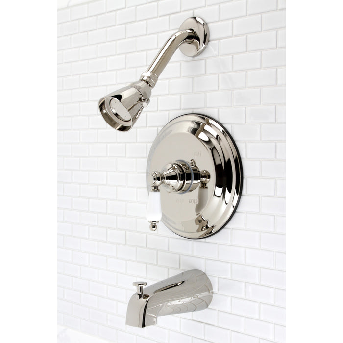 Kingston Heirloom KB3636PL - Restoration Single-Handle Pressure Balanced Tub and Shower Faucet, Polished Nickel