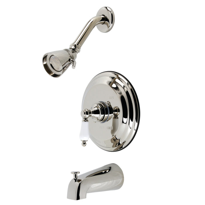 Kingston Heirloom KB3636PL - Restoration Single-Handle Pressure Balanced Tub and Shower Faucet, Polished Nickel