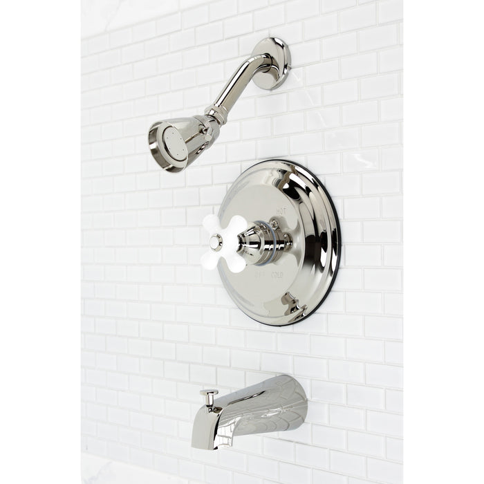 Kingston Heirloom KB3636PX - Restoration Single-Handle Pressure Balanced Tub and Shower Faucet, Polished Nickel