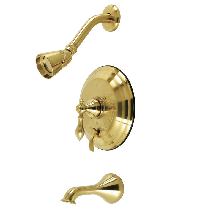 Kingston Heirloom KB36370ACL - American Classic Single-Handle Pressure Balanced Tub and Shower Faucet, Brushed Brass