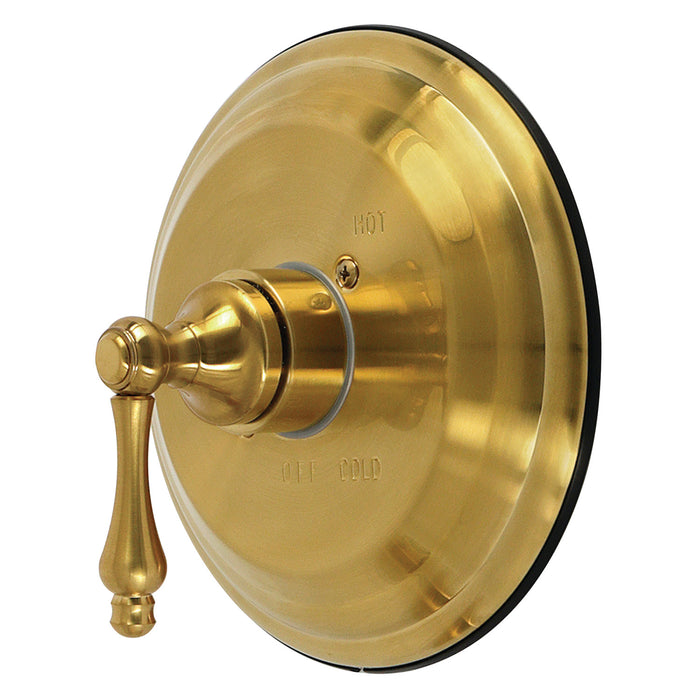 Kingston Restoration KB3637ALE Single-Handle Pressure Balanced Shower Valve Trim Kit, Brushed Brass