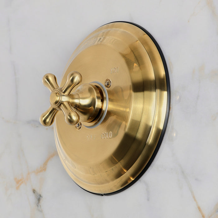Kingston Restoration KB3637AXE Single-Handle Pressure Balanced Shower Valve and Trim Set, Brushed Brass (Valve Included)