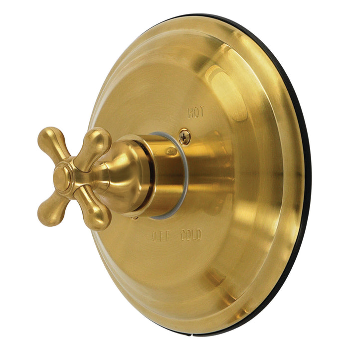 Kingston Restoration KB3637AXE Single-Handle Pressure Balanced Shower Valve and Trim Set, Brushed Brass (Valve Included)
