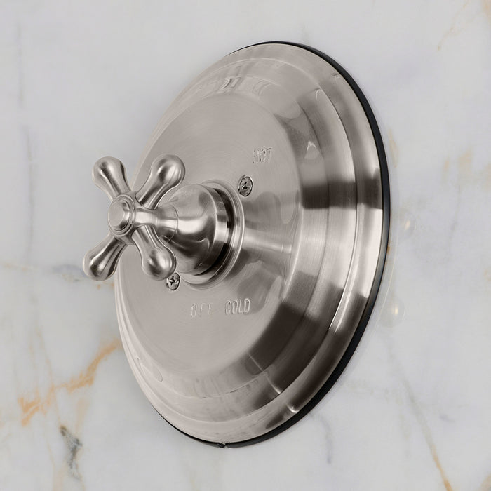 Kingston Restoration KB3638AXE Single-Handle Pressure Balanced Shower Valve and Trim Set, Brushed Nickel (Valve Included)