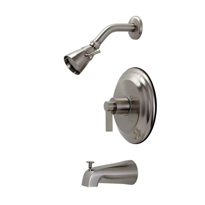 Kingston Tulare KB3638NDL - NuvoFusion Single-Handle Pressure Balanced Tub and Shower Faucet, Brushed Nickel