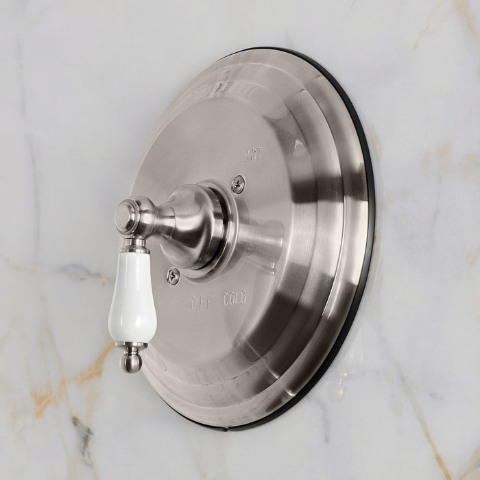 Kingston Restoration KB3638PLE Single-Handle Pressure Balanced Shower Valve Trim Kit, Brushed Nickel