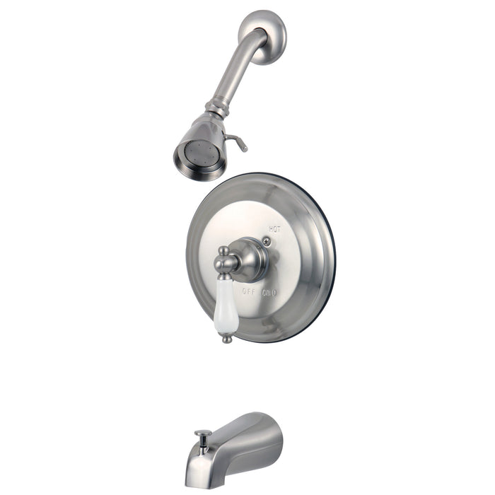 Kingston Heirloom KB3638PLT Single-Handle Pressure Balanced Tub and Shower Faucet, Trim Only, Brushed Nickel