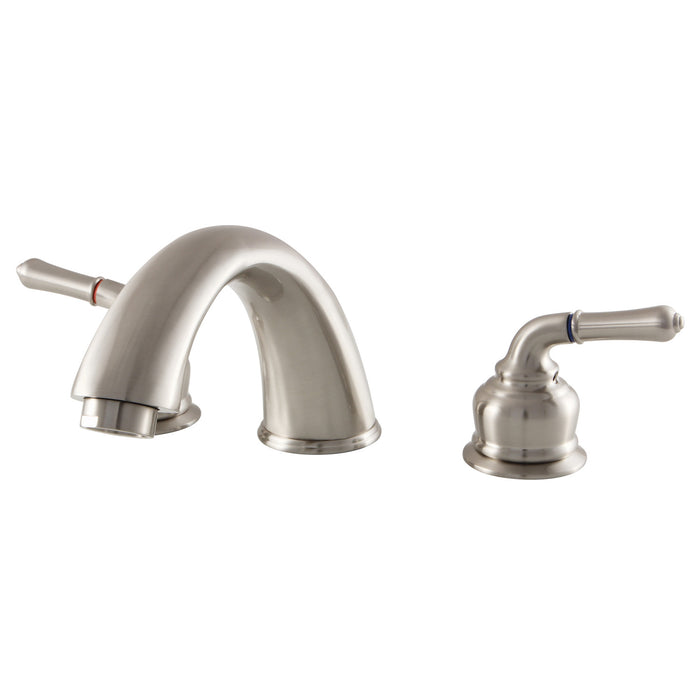 Kingston Tulare KB368 - Magellan Two-Handle 3-Hole Deck Mount Roman Tub Faucet, Brushed Nickel