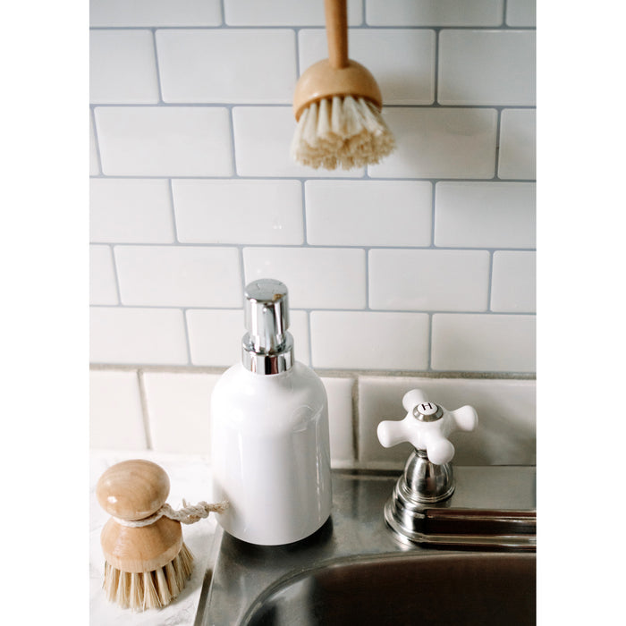 Restoration KB3748PX Two-Handle 3-Hole 8" Centerset Kitchen Faucet, Brushed Nickel