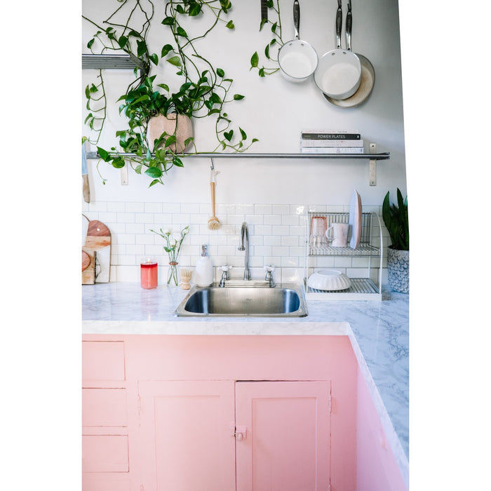 Restoration KB3748PX Two-Handle 3-Hole 8" Centerset Kitchen Faucet, Brushed Nickel