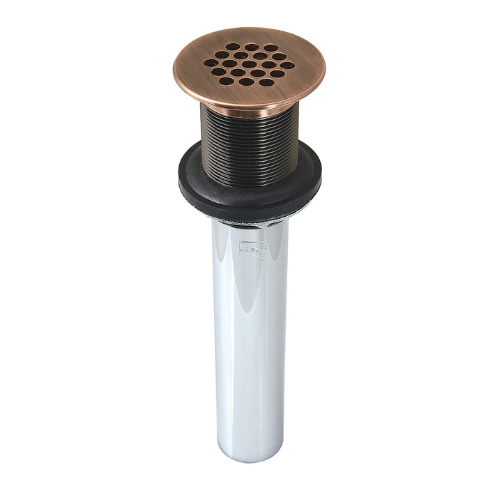 Kingston Trimscape KB400AC Brass Grid Bathroom Sink Drain without Overflow, 17 Gauge, Antique Copper