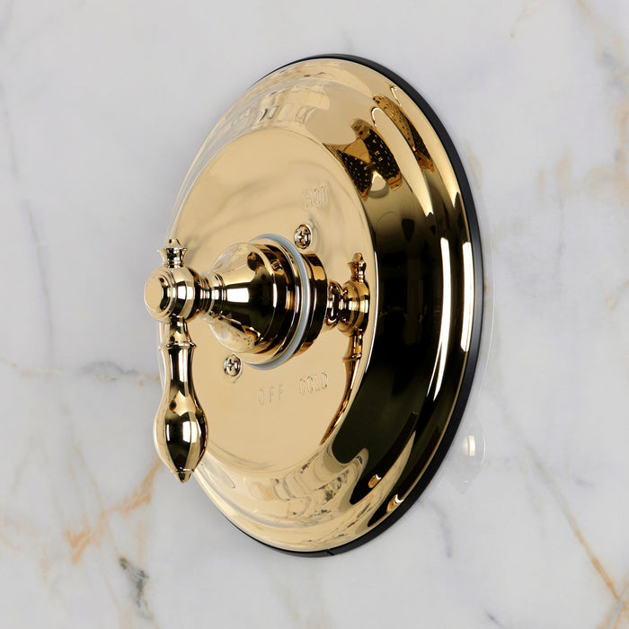 Kingston Restoration KB4432ACL Single-Handle Pressure Balanced Tub and Shower Faucet, Polished Brass