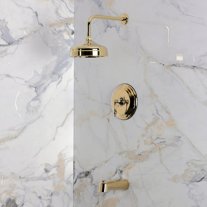 Kingston Restoration KB4432AL Single-Handle Pressure Balanced Tub and Shower Faucet, Polished Brass