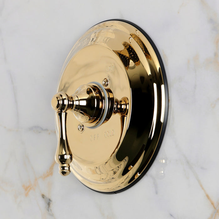 Kingston Restoration KB4432AL Single-Handle Pressure Balanced Tub and Shower Faucet, Polished Brass